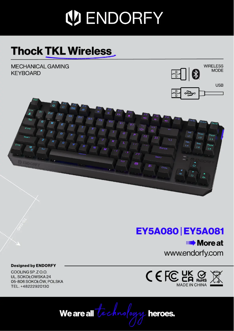 Page n°1 - Manuel utilisateur ENDORFY Thock TKL Wireless