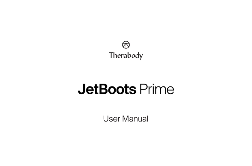 Image de la première page du manuel de l'appareil RecoveryAir JetBoots
