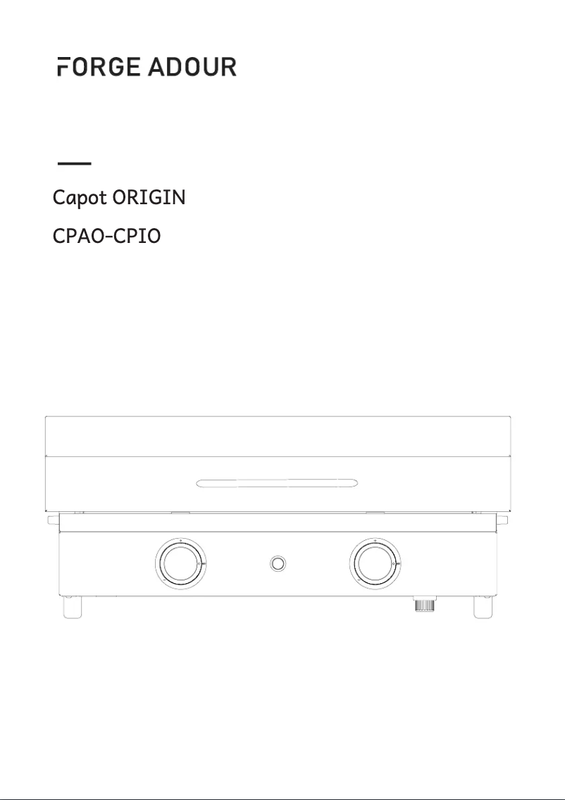 Image de la première page du manuel de l'appareil Origin CPAO 60