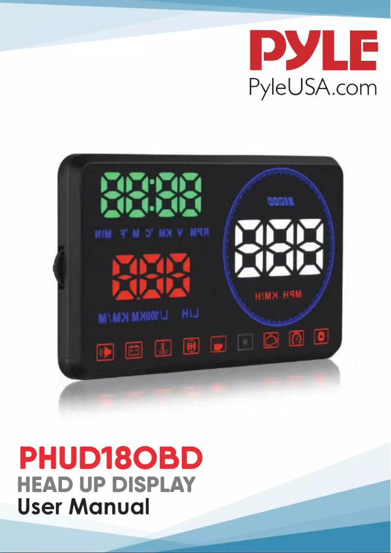 Page 1 de la notice Manuel utilisateur Pyle PHUD18OBD