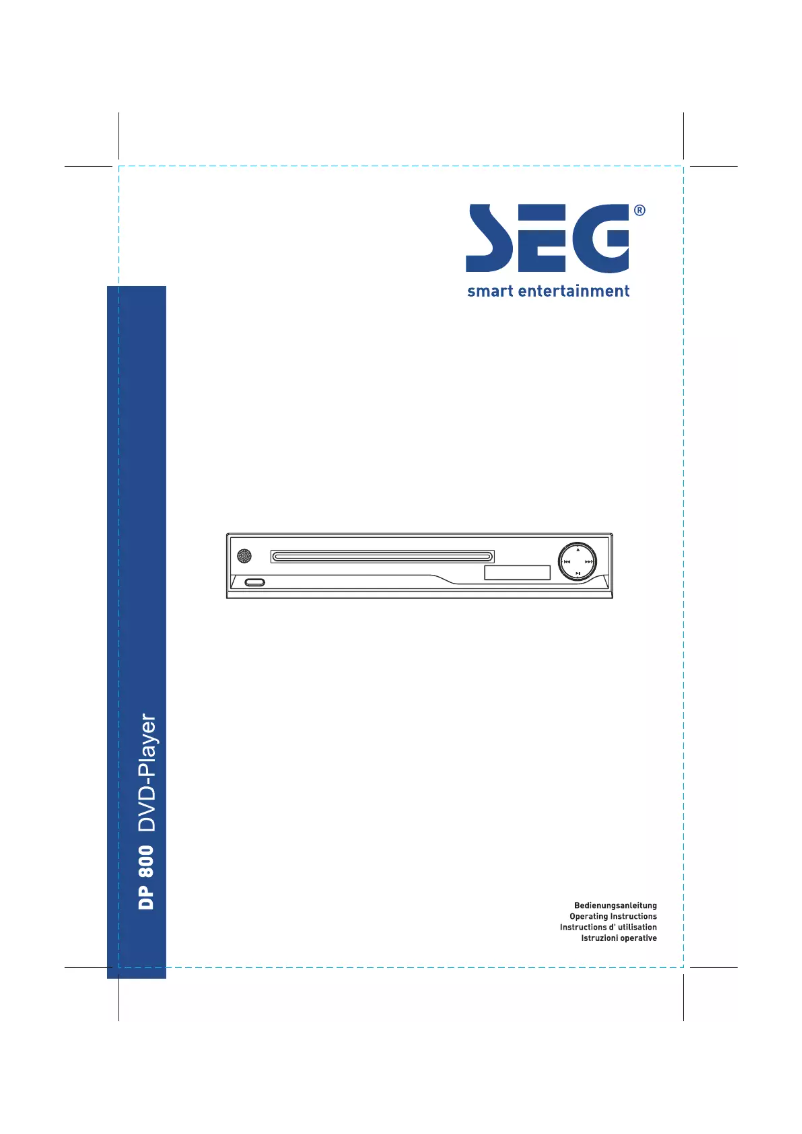 Page 1 of the manual User Manual SEG DP 800