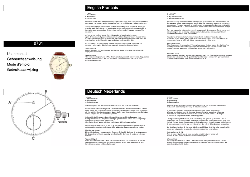 Image de la première page du manuel de l'appareil 0731