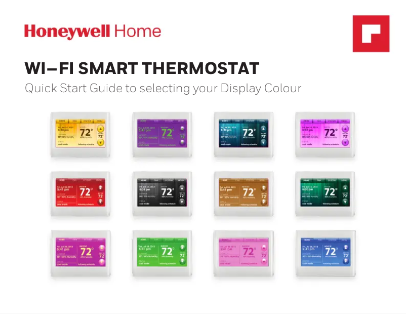Image de la première page du manuel de l'appareil RTH9580WF1005/U1