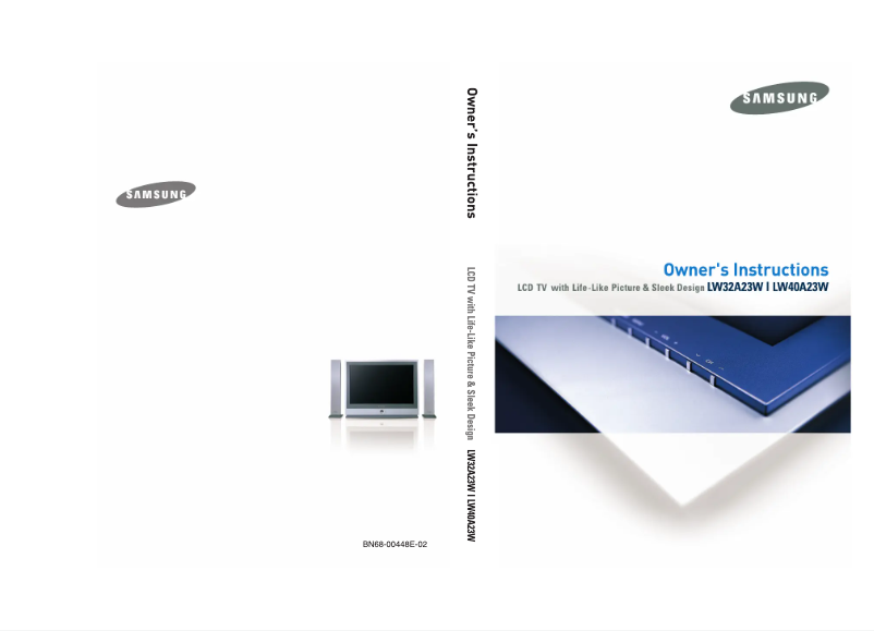 Page 1 de la notice Manuel utilisateur Samsung LW40A23W