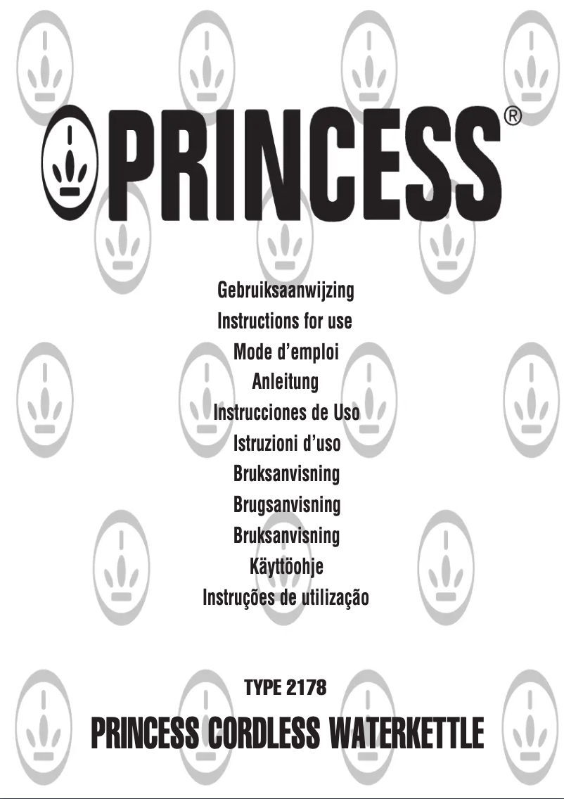 Page 1 de la notice Manuel utilisateur Princess 2178