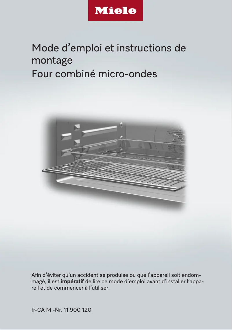 Page 1 de la notice Manuel utilisateur Miele H 7870 BMX