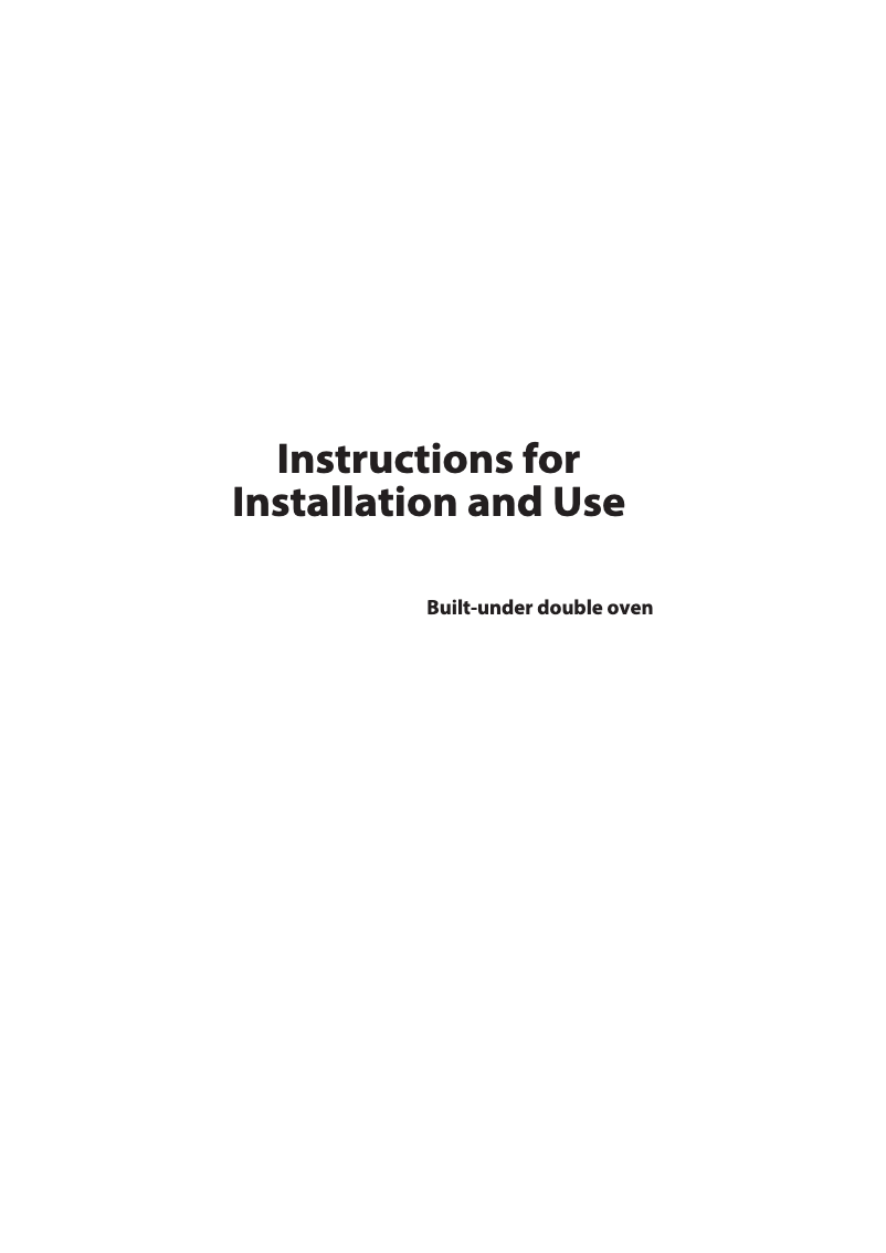Page n°1 - Instructions / montage Indesit DDU 5340 C IX