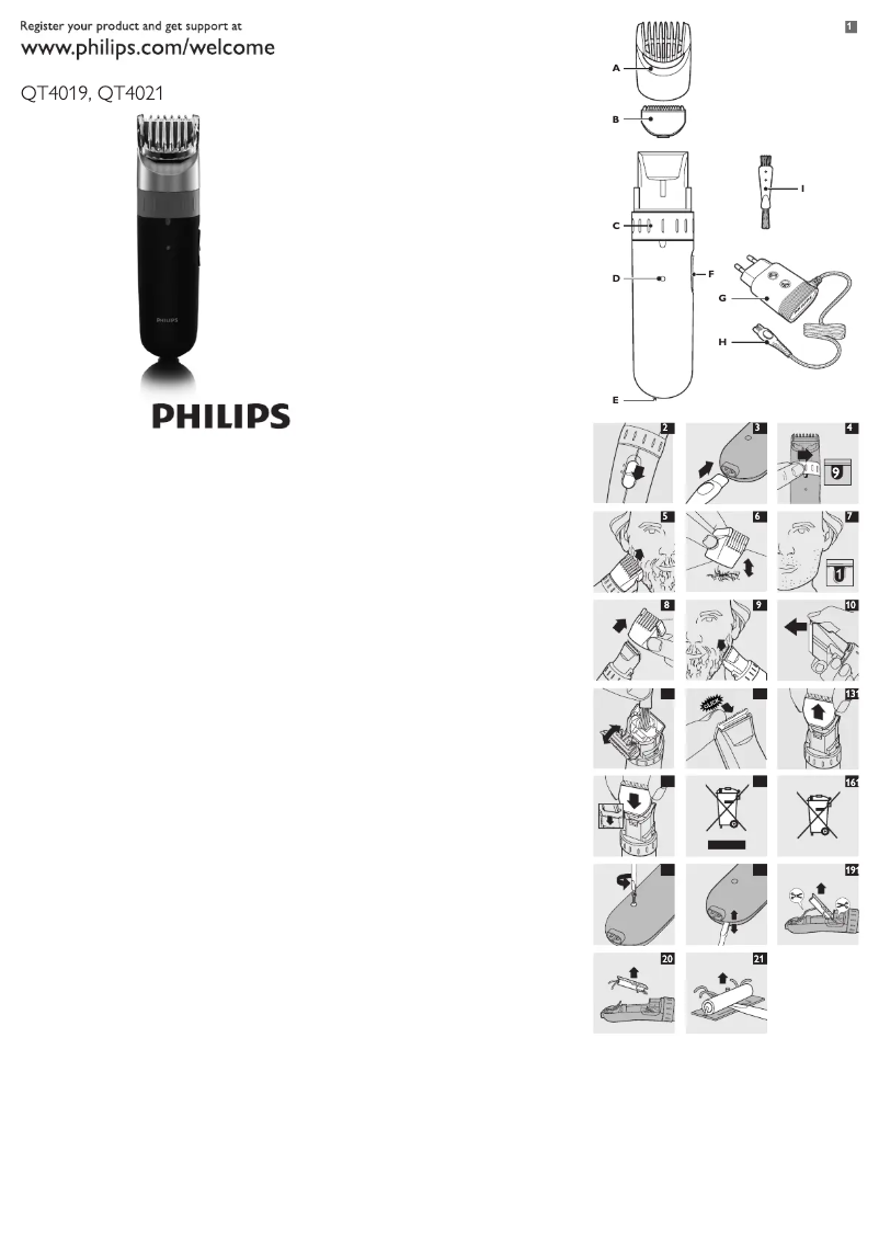 Page 1 de la notice Manuel utilisateur Philips Series 3000 QT4019