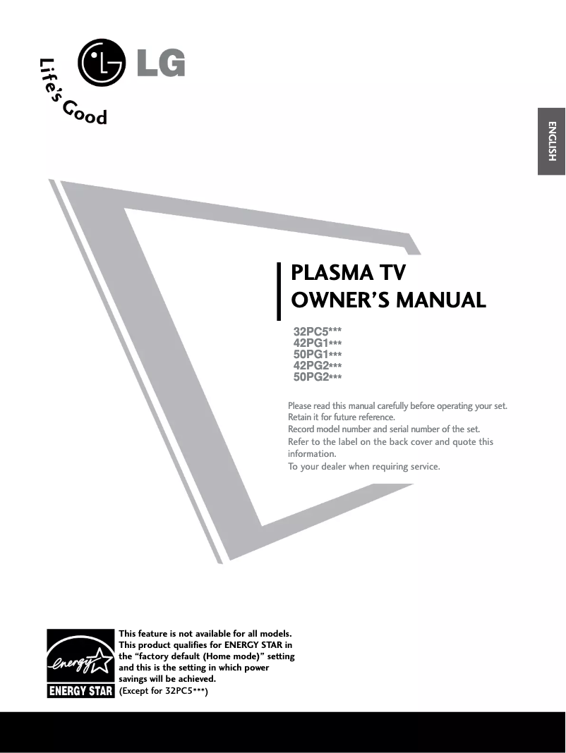 Imagen de la primera página del manual del dispositivo 32PC54