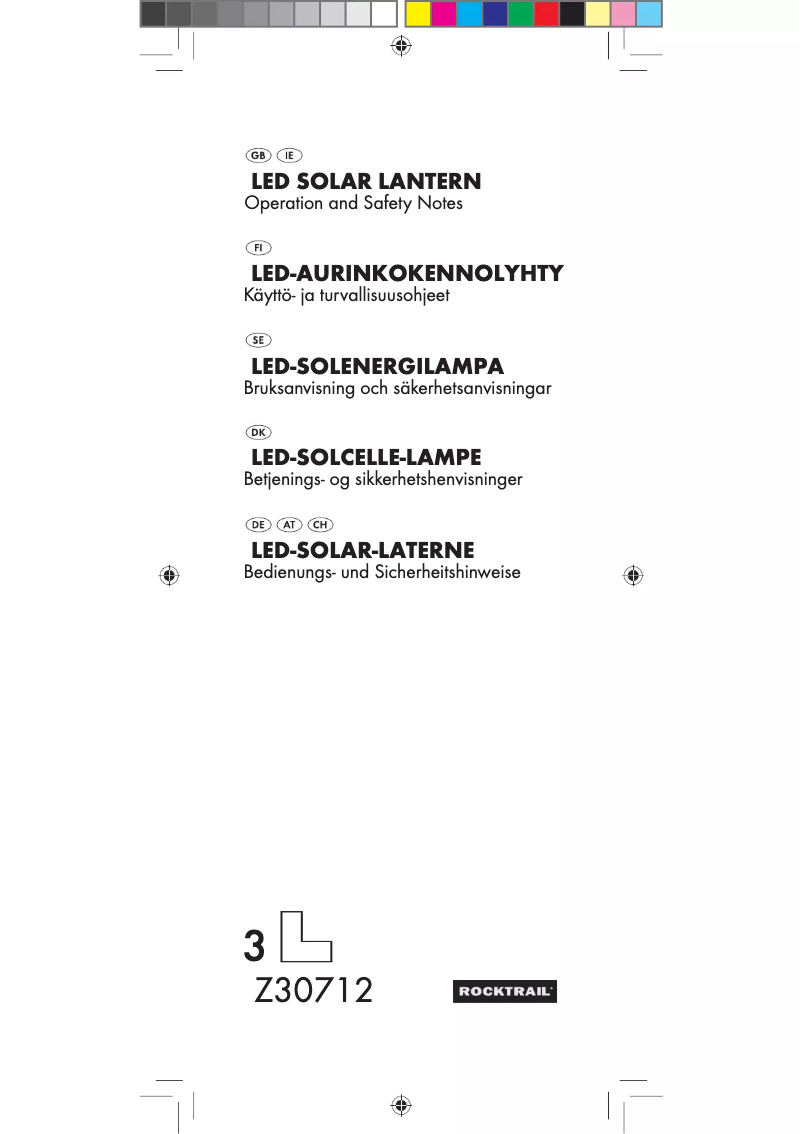 Image de la première page du manuel de l'appareil Z30712