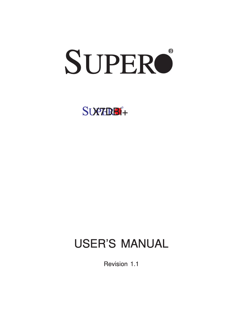 Image de la première page du manuel de l'appareil X7DBi+