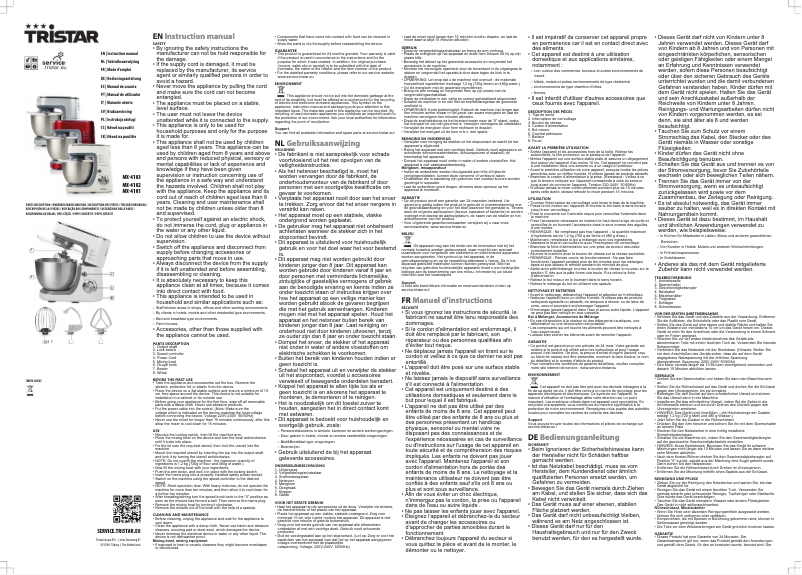 Image de la première page du manuel de l'appareil MX-4182