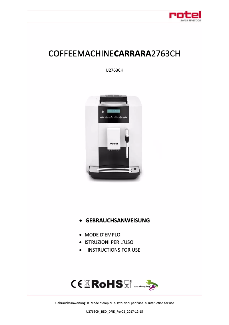 Image de la première page du manuel de l'appareil U2763CH