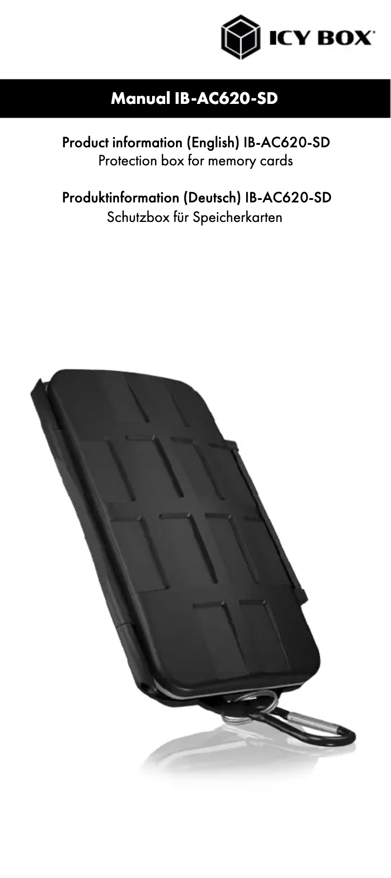 Página 1 del manual Manual de usuario Icy Box IB-AC620-SD