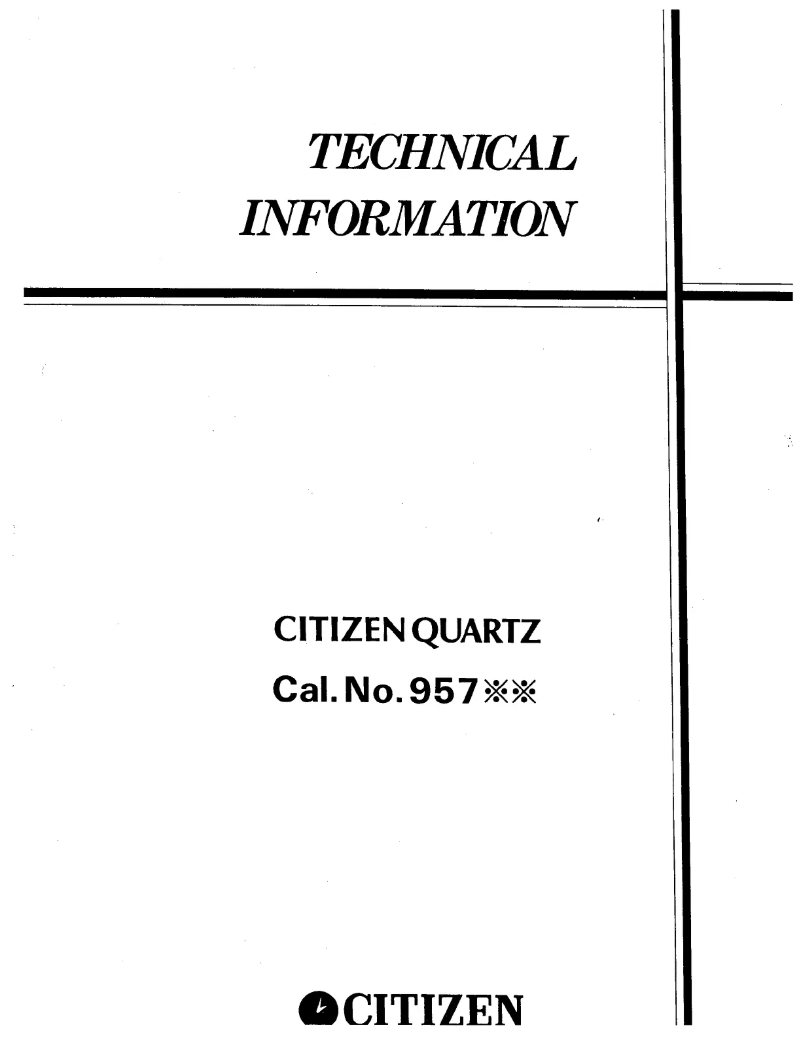 Page n°1 - Manuel utilisateur Citizen CAL 9570