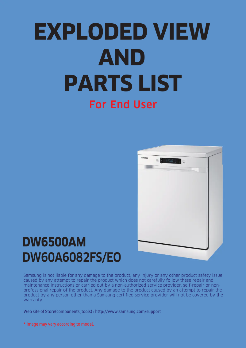 Image de la première page du manuel de l'appareil DW60A6082FS