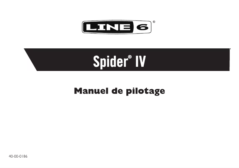 Page n°1 - Manuel utilisateur Line 6 Spider IV 75