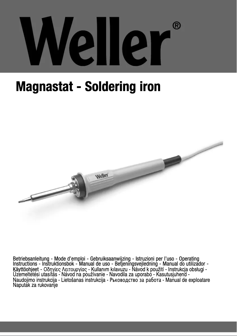 Page n°1 - Manuel utilisateur Weller T0053220699N