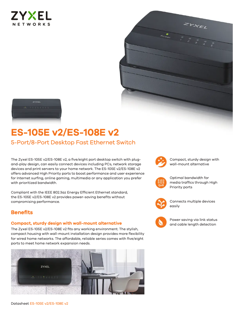 Image de la première page du manuel de l'appareil ES-108E v2