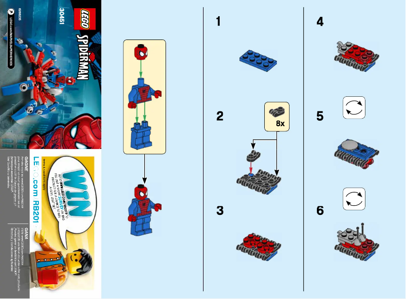 Page n°1 - Manuel utilisateur Lego Spiderman 30451