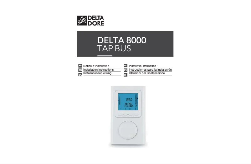 Page 1 de la notice Guide d'installation Delta Dore Delta 8000 TAP BUS