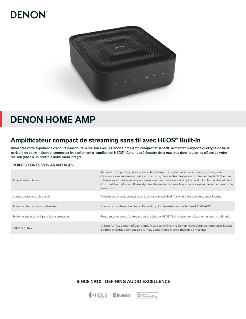 Página 1 del manual Manual de usuario Denon Home Amp