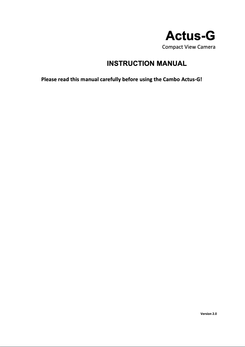 Image de la première page du manuel de l'appareil Actus-G