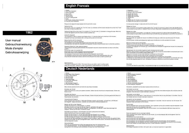Image de la première page du manuel de l'appareil Cooper 1962