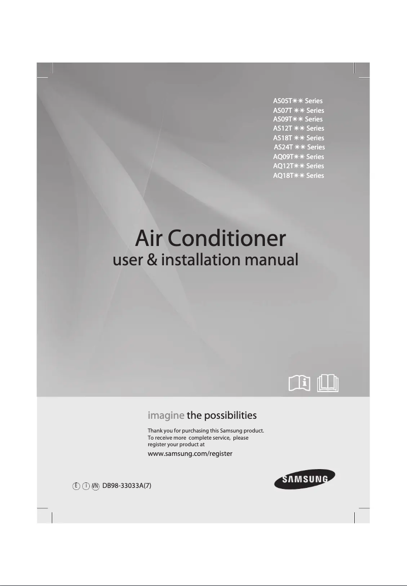 Page 1 de la notice Manuel utilisateur Samsung AQ12TSQN