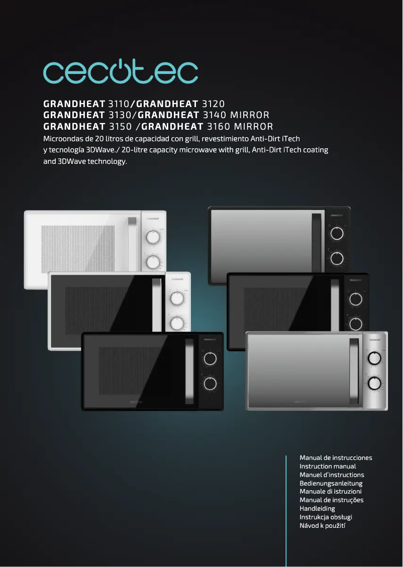 Page 1 de la notice Manuel utilisateur Cecotec Grandheat 3150