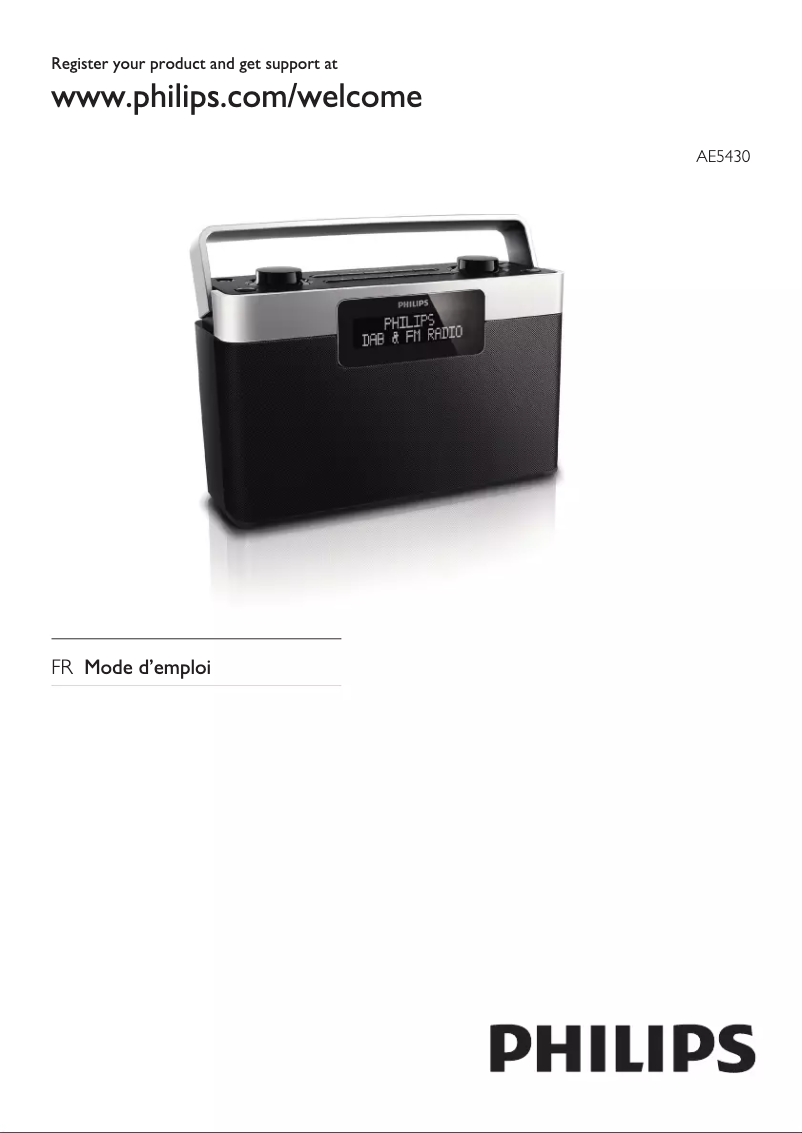 Page n°1 - Manuel utilisateur Philips AE5430
