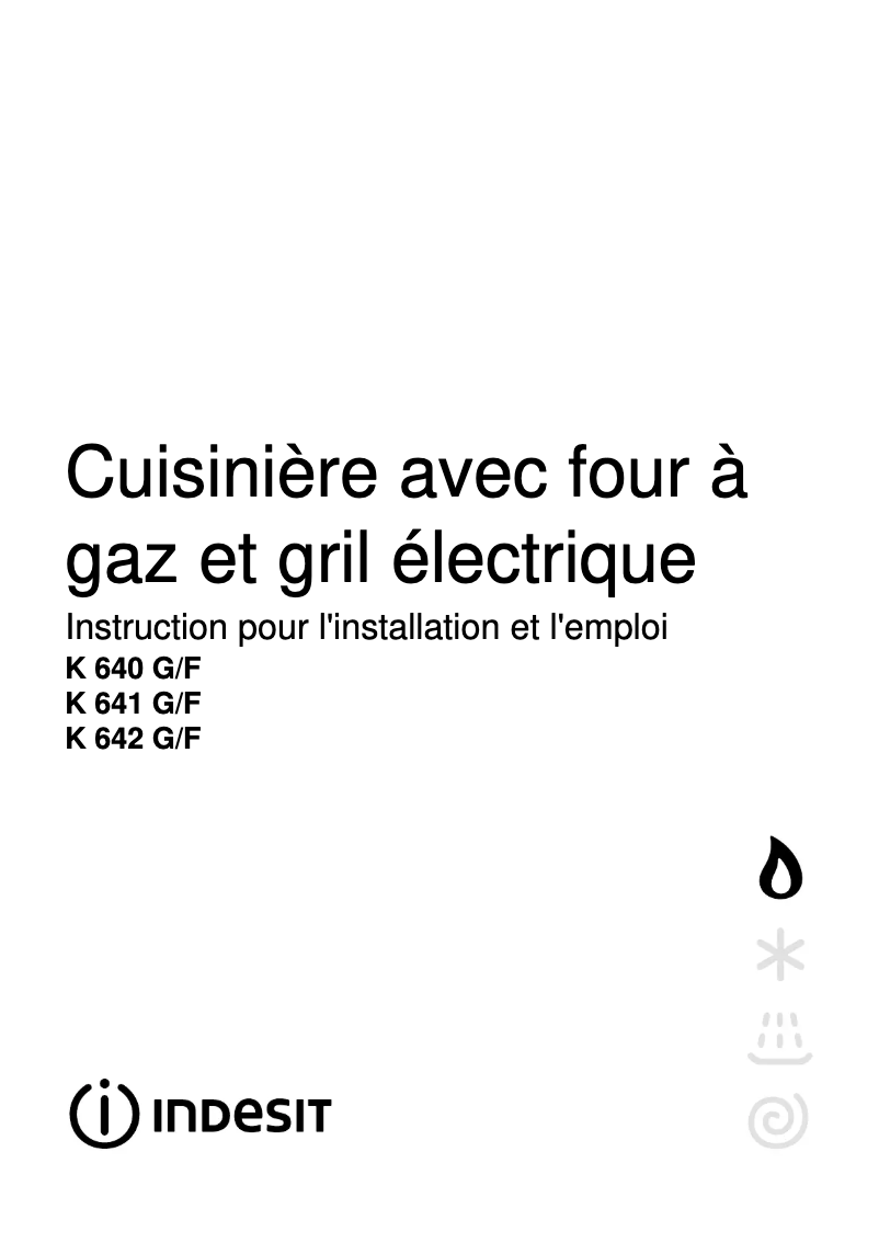 Page n°1 - Manuel utilisateur Indesit K 642 E X W