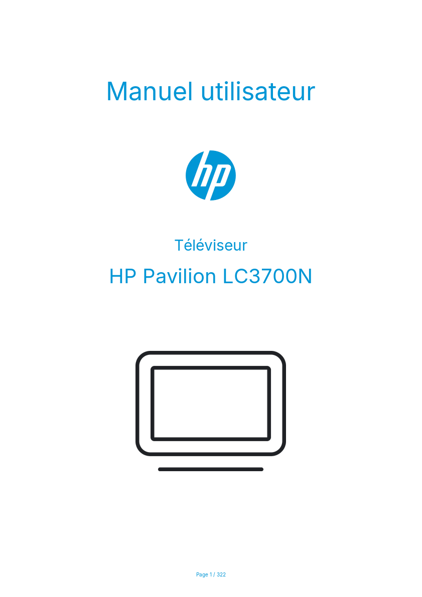 Image de la première page du manuel de l'appareil Pavilion LC3700N