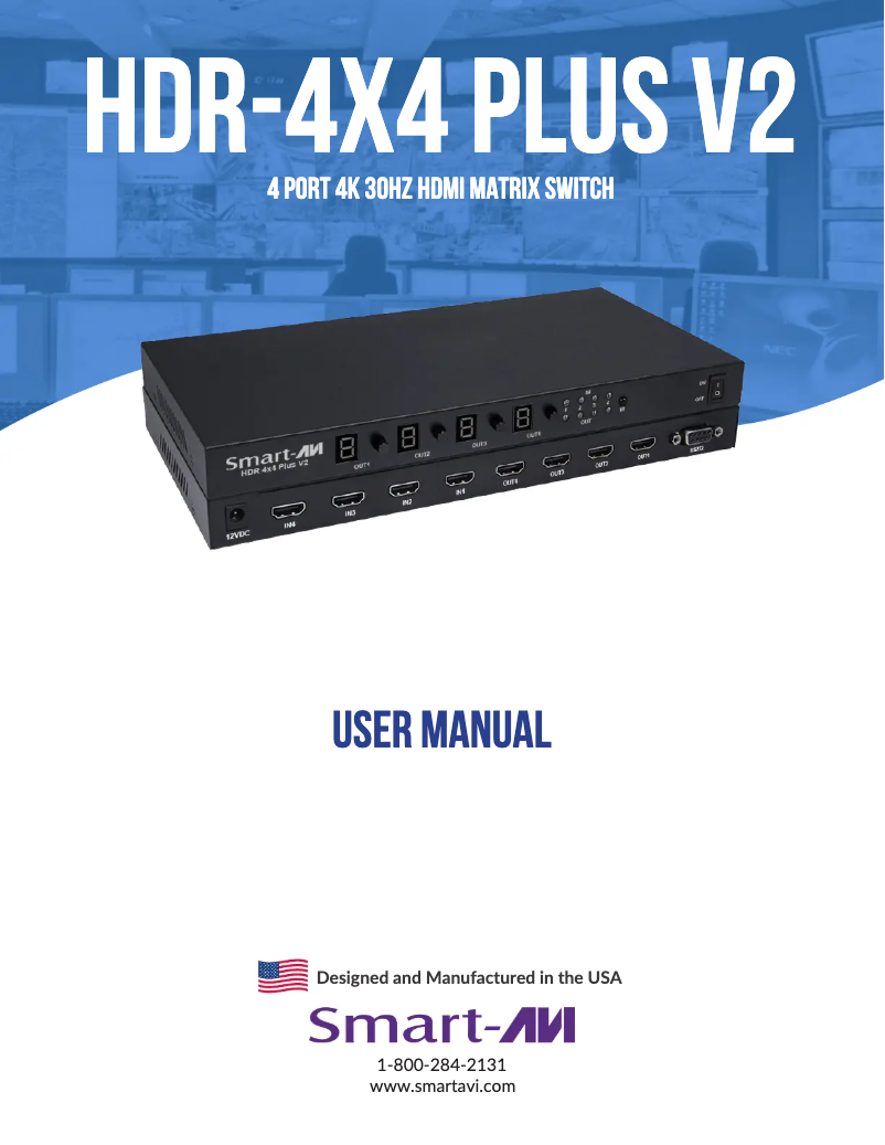 Page n°1 - Manuel utilisateur Smart-AVI HDR-4X4-PLUS V2