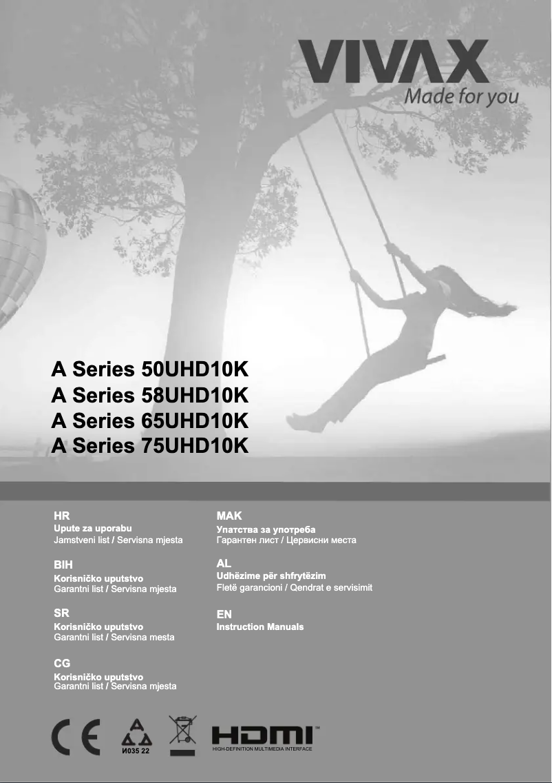 Page 1 de la notice Mode d'emploi Vivax 65UHD10K