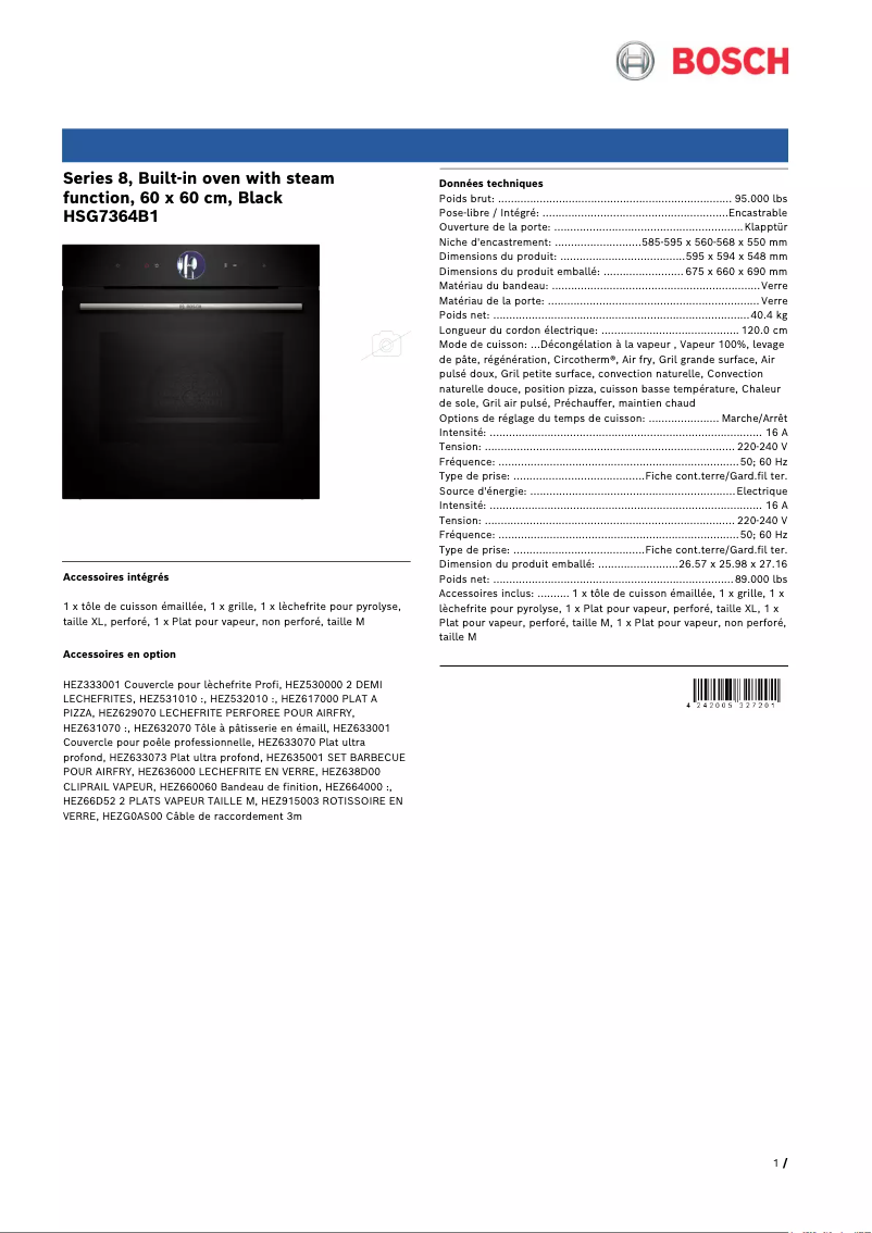 Imagen de la primera página del manual del dispositivo HSG7364B1