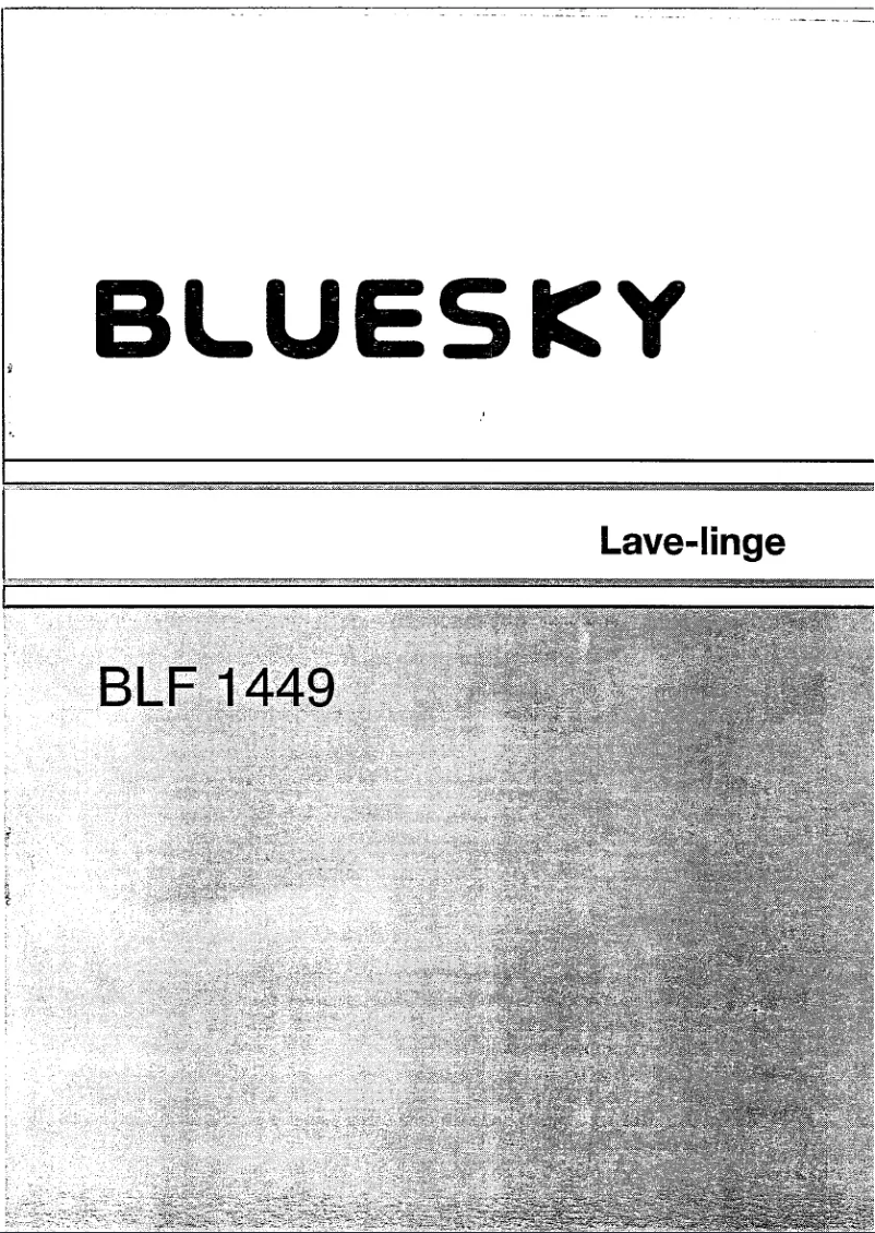Page 1 de la notice Manuel utilisateur Bluesky BLF 1449