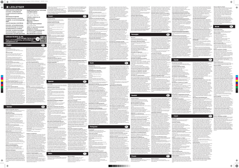 Page 1 de la notice Manuel utilisateur Ledlenser KIDBEAM4