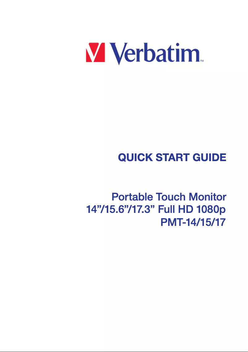 Page n°1 - Manuel utilisateur Verbatim PMT-17