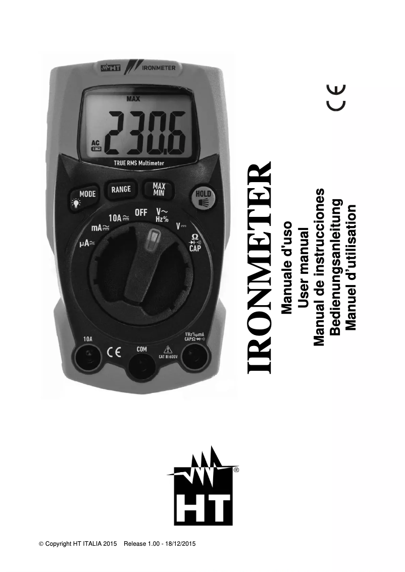Page n°1 - Manuel utilisateur HT Instruments Ironmeter