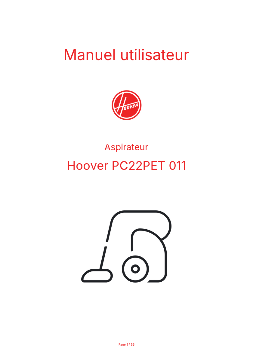 Image de la première page du manuel de l'appareil PC22PET 011