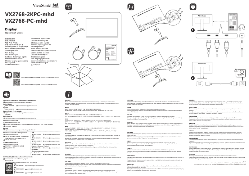 Page 1 de la notice Manuel utilisateur Viewsonic VX Series VX2768-PC-MHD