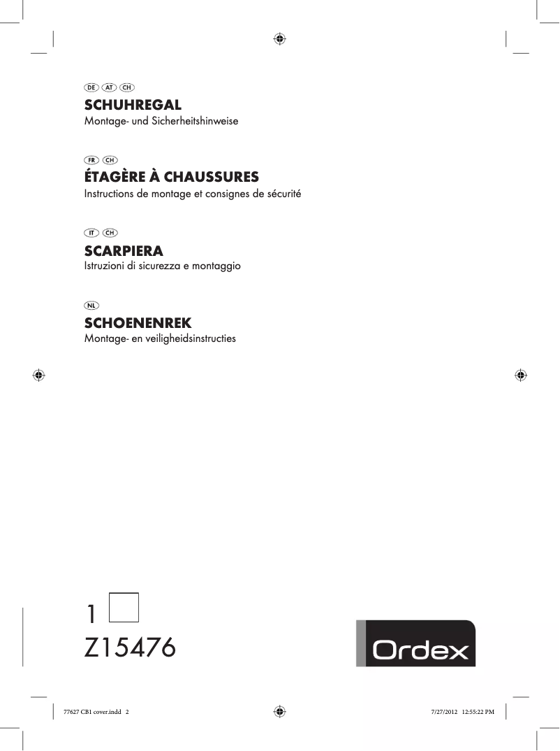 Page 1 de la notice Manuel utilisateur Ordex IAN 77627