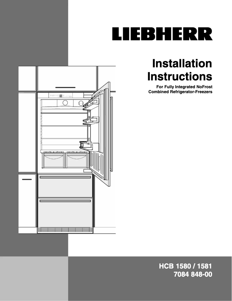 Page 1 de la notice Instructions / montage Liebherr HCB 580
