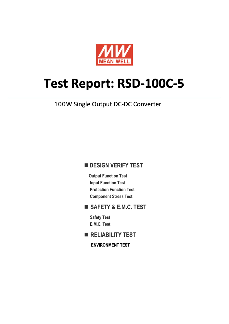 Image de la première page du manuel de l'appareil RSD-100C-5