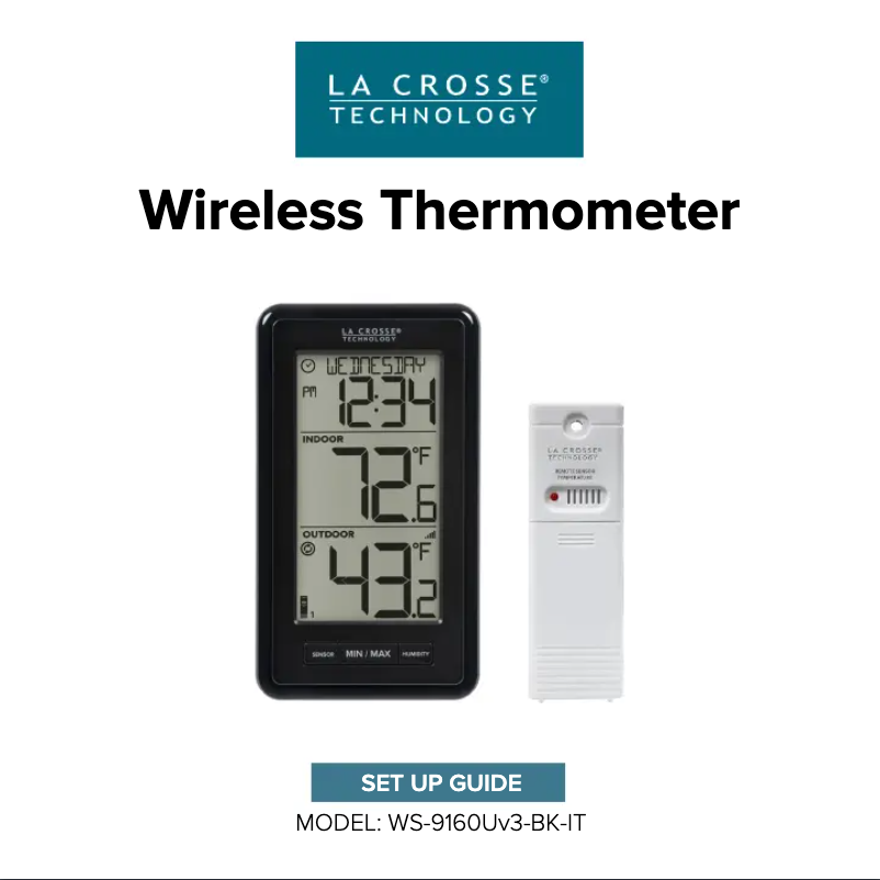 Page n°1 - Manuel utilisateur La Crosse Technology WS-9160U-BK-IT