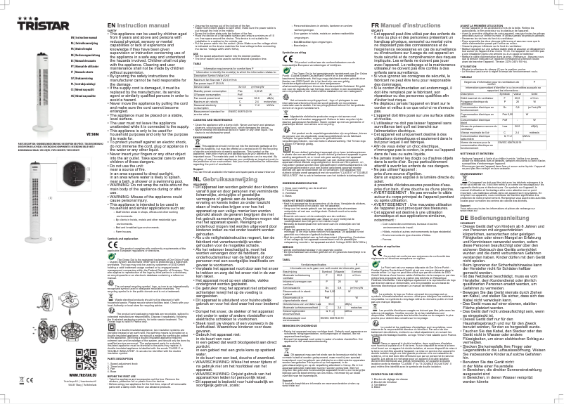 Imagen de la primera página del manual del dispositivo VE-5806