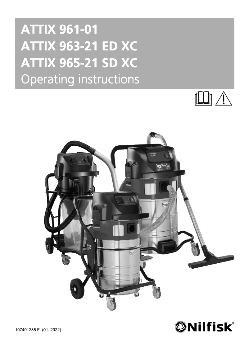 Page n°1 - Manuel utilisateur Nilfisk ATTIX 961-01