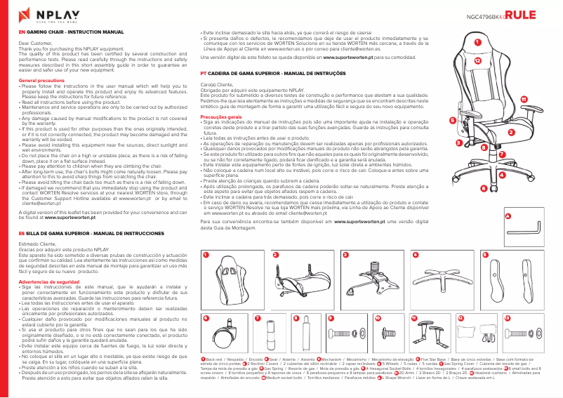 Image de la première page du manuel de l'appareil RULE 4.0