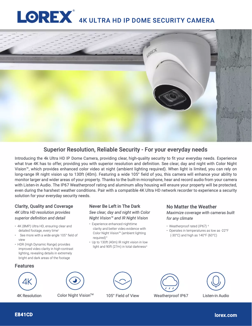 Image de la première page du manuel de l'appareil E841CD-E